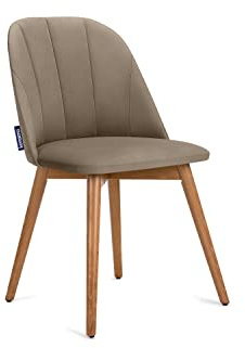 Konsimo Bakeri Esszimmerstühle - Modern Holzstuhl 86x48x44cm - Küchenstühle - Stuhl Esszimmer, Küche, Wohnzimmer - Universal Esstisch Stühle mit Weicher Polsterung - Beige