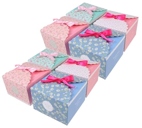 Didiseaon Cajas para Tartas, 8 Piezas Caja para Pasteles Hornear para Postres de Cumpleaños, Cupcakes, Panecillos, Cumpleaños