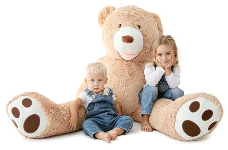 MKS Riesen Teddybär XXL Kuschelbär 160 cm groß Plüschbär - Original Teddy Bär Braun (160 cm)