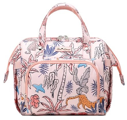 SONARIN Multifunktionale Leichte Baby Wickeltasche,Stilvolle Wasserdichte Babytasche Windel Reisetasche Tragetasche Henkeltaschen Umwandelbar Wickelrucksack Umhängetasche(Rosa)