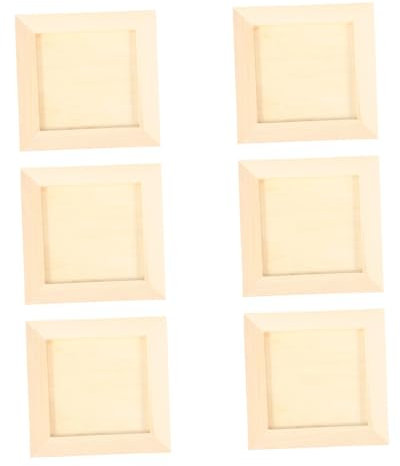 SEWACC Bilderrahmen Für Kinder – 6 Stück Fotohalter Aus Holz Zum Dekorieren Mit Ton Farbe Und Pigmenten Zur Der Kreativität