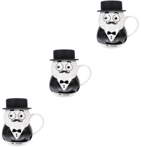 Alipis 3stücke Adorable Keramik Kaffeetasse Mit Deckel Weihnachtsbecher Für Kaffee Tee Und Milch Kreative Stilvolle Und Langlebige Tasse Für Festliche Anlässe