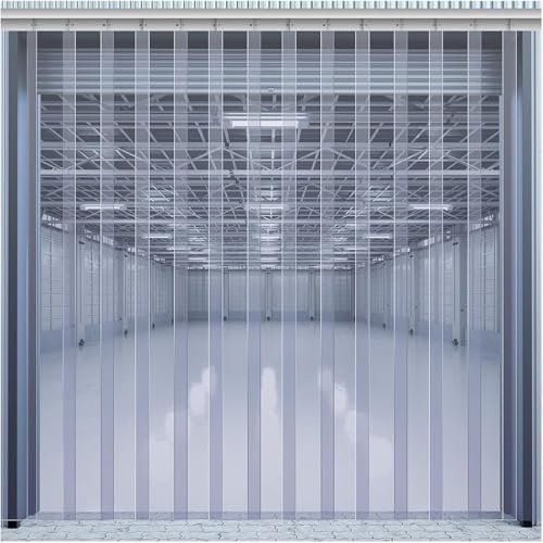 Tenda in PVC Trasparente Tenda in Striscia di Ricambio in Vinile di plastica Tenda per Porta in Striscia di Plastica Liscia in PVC Adatta per Celle Frigorifere di Magazzino, Facile da Instal