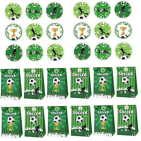 MAGICLULU Fußball-party-süßigkeiten-bevorzugungs-papier-tragetaschen Große Aufbewahrungsbeutel Für Snacks Basteln