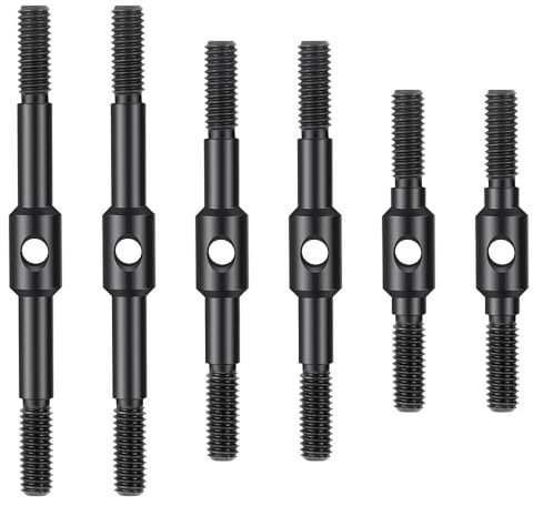 MORLORDY 6Pcs Steel Turnbuckles Camber Links Set for 1/10 TRX Drag Slash C10(1967) Rustler/Bandit/Rustler/Stampede RC Off-Road Car Truck Accessories