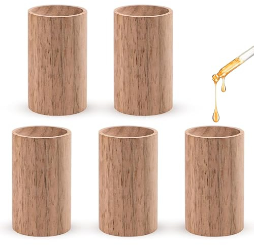 5 Stück Diffuser Ätherische Öle, Holz für Klein Aroma Diffusor, Holzdiffusor, Mini Diffuser für Auto, Konferenzraum, Home und Büro