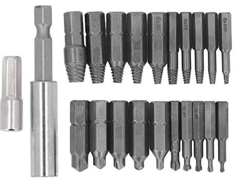 Kit Estrattori Bulloni Rotti con Adattatore per Zoccoli E Bit Cacciavite, Estrattore Viti Danneggiate per Bulloni con Testa Spanata, Strumento Rimozione Viti Spanate