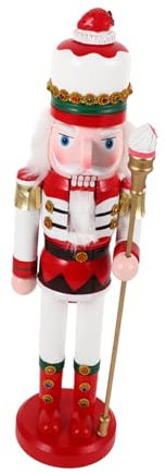 GANAZONO Adorno De Navidad Rey Huerto De Madera Colorido Decoración Tradicional De Navidad Muñeco De Nuez para Mesa y Estantería