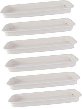 TOYANDONA 6stücke Teiliges Kunststoff-blumentopf Langlebiges Wasserauffangtablett Für Blumentöpfe Einfache Abtropfschalen Für Pflanzenpflege Für Innen Außenbereich Beige