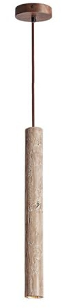 Lampada a Sospensione nordica in Pietra, Lampada a Sospensione a Tubo Lungo, luci da soffitto in Legno, luci a Sospensione Moderne E27, apparecchi di Illuminazione per Isola da Cucina, lampade da co