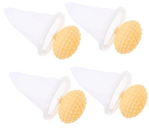 ARTSEWPLY Boule Poil Machine à Laver Réutilisable 4pcs pour Animaux, Filtre Flottant Jaune en Polyester, Collecte des Poils, Facile à Nettoyer pour Linge