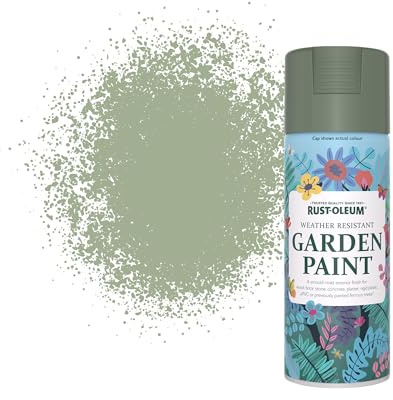 Rust-Oleum Green Weather, Mould and Algae Resistant Garden Spray Paint Aerosol in Matt Finish - Bramwell 400ml