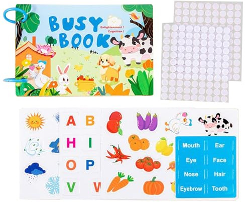 Generico Libro di attività - Giocattolo Raccoglitore per l'apprendimento sensoriale prescolare | Gioco Educativo Cognitivo Tranquillo | per Bambini Piccoli Ragazzi Ragazze 1-5 Anni Casa Aula Viaggi