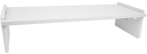BESPORTBLE Support Surélevé pour Moniteur Bois Compact Stable et Plateau de Rangement Ergonomique pour Écran Ordinateur et Ordinateur Portable Adapté Bureau et Maison