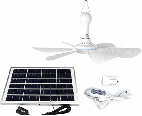Ventilatore da Soffitto Solare per Esterni, Ventilatore Sospeso Ad Energia Solare, Ventilatore A Baldacchino da Soffitto Silenzioso Alimentato Tramite USB con USB, Piccolo Ventilatore D, 6v6w