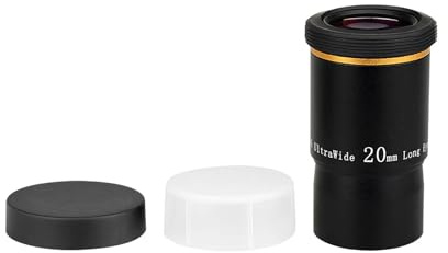 Telescope Eyepiece, 1,25 Zoll 66 Grad UWA Astronomisches Teleskop-Okular-Set, einzelne 6/9/15/20 mm voll mehrfach beschichtete Linse ，Parts(66Deg-20mm)