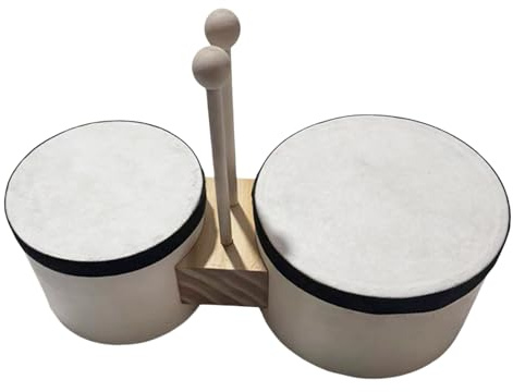 Barntrumma pedagogiskt och realistiskt musikinstrument | Bongos leksakskollektion för pojkar och flickor, förskola, vardagsrum, sovrum, klassrum och dagis