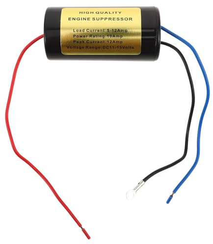 FESTFENDS Filtro Antirumore per Auto, Isolatore di Rumore Elettrico per Amplificatore Audio, Soppressore del Rumore Dell’alternatore Compatibile con Sistemi Elettrici Auto, Installazione