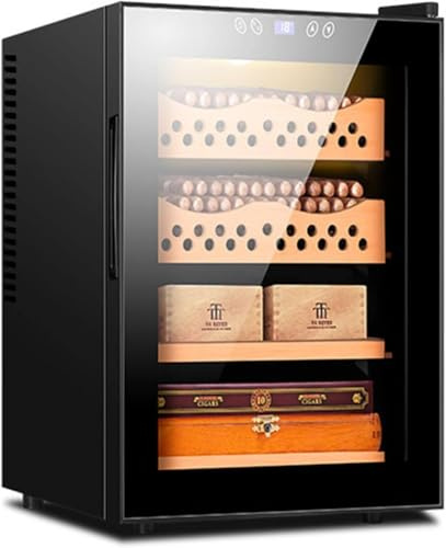 Zigarren-Humidor – Elektrischer Zigarrenschrank mit Feuchtigkeitseinstellung, konstante Temperatur, Dual-Core-Kühlung, hält bis zu 300 Zigarren, 50L Kapazität