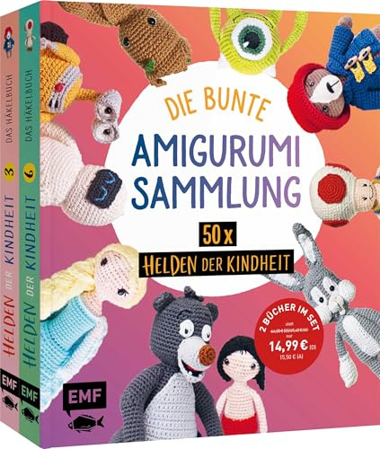 Helden der Kindheit – Die bunte Amigurumi-Sammlung für Disney-Fans: 50 Trickfiguren, Kulthelden und mehr häkeln: Zwei Bücher im Bundle mit allen Grundlagen