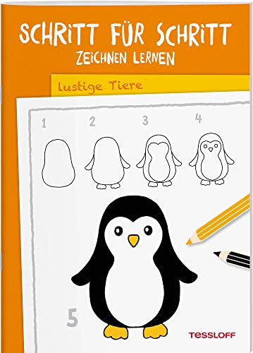 Schritt für Schritt Zeichnen lernen Lustige Tiere: Die neue Zeichenschule ab 6 Jahren (Malbücher und -blöcke)