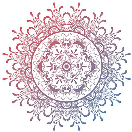 Influent-uk Shiny Mandala Design Aufkleber, Laptop, Auto, Kühlschrank, Wandkunst Aufkleber