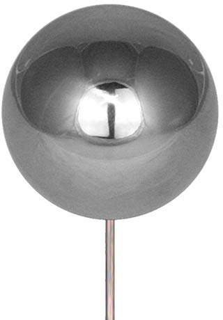 Gebrüder Lomprich Edelstahlkugel poliert mit anschraubbaren Stab (180 mm Durchmesser)