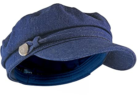 sock snob Damen Vintage Ballonmütze Schirmmütze in Blau Jeans und Rosa Cord (GL723 Blue, One Size)