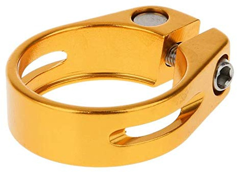 VOANZO 2 STÜCKE MTB Fahrrad Sattelrohrschelle 31,8 Aluminiumlegierung Mountain Road Bike Sattelstütze Sattelstütze Clamp Rohr Clip (Gold)