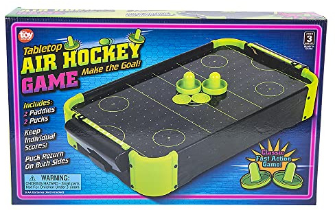 20x12.25 NEON Wooden Tabletop AIR Hockey Game
