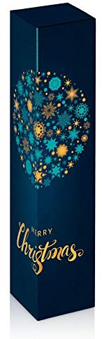10 Stück Weihnachtskugel für eine Flasche Wein- Weinkarton, Weinverpackung, Flaschenkarton - (1 Flasche)