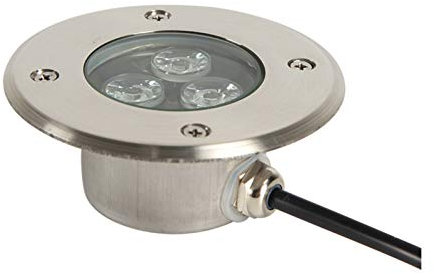 Focos Led Exterior Empotrables Suelo, Luces Led Suelo Terraza Exterior 3W 330lm IP68 Foco LED Subacuático 12V / 24V / 220V Cuerpo de Lámpara de Acero Inoxidable, La Altura Es de Solo 4cm