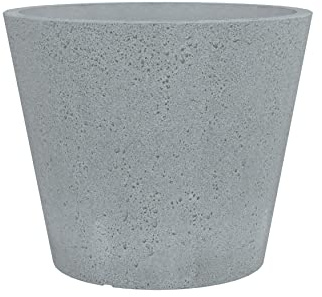 Scheurich C-Cone 40, Pflanzgefäß/Blumentopf/Pflanzkübel, rund, Farbe: Stony Grey, hergestellt mit recyceltem Kunststoff, 10 Jahre Garantie, für den Außenbereich