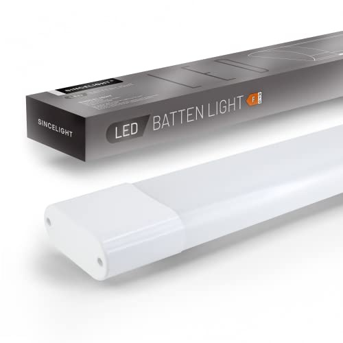 SINCELIGHT LED Deckenleuchte 36W Lichtleiste, 4ft(120cm) Integrierte Röhrenlampe, Omnidirektionale Beleuchtung, Neutralweiß 4000K, Weicher und gleichmäßiger, 1 Stück