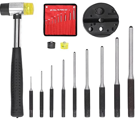 Set di Punzoni per Perni di Rotolamento, Punzone per Armi da Fuoco Portatile in Acciaio Inossidabile con Manico Zigrinato Che Rimuove Gli Strumenti di Riparazione per i Macchinari