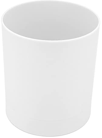 Zerodis Kitchen Utensil Holder, 360° Rotating Utensil Caddy, Countertop Utensil Organizer for Forks Spoons Knives Kitchenware Dishwasher Safe(White)