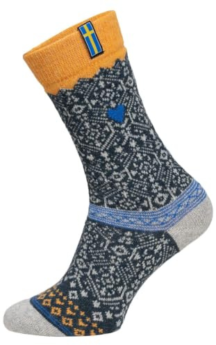 HomeOfSocks Wollsocken Schweden Flagge | Wolle · Wärmend · Feuchtigkeitsregulierend · Atmungsaktiv · Weich · Casual