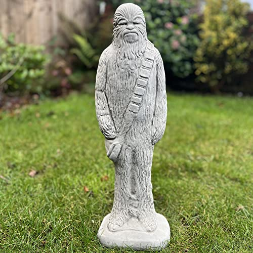 ONEFOLD Bigfoot Stone Garden Statue – Hand Cast Frost-Proof Outdoor Ornament | Rustic Patio Lawn Garden Figurine Mythical Creature Decor
