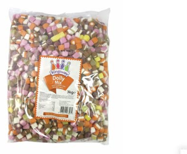 Kingsway Sweets Bulk Wholesale Bags, Pick n Mix, Fizzy, Non Fizzy, Jellies, Classic Sweets (Kingsway Dolly Mix, 3KG Bulk Bag)