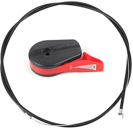  ﻿ ﻿ ﻿ Acceleratore Interruttore ，65 Pollici Acceleratore Universale per Tagliaerba，Kit Leva Comando Interruttore Acceleratore per Tosaerba Elettrici e a Benzina (Rosso)