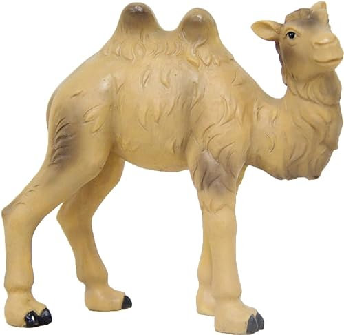 FADEDA Camello, animales jóvenes/altura: 10 cm/pintado a mano/figuras de belén fieles - decoración de mesa de Navidad cuna accesorios