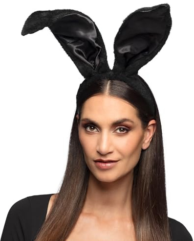Boland - XL Haarreif Fluff mit Ohren | Tiara mit Plüsch für Kostüm, Karneval, Cosplay und Mottoparty, Kaninchen, Hase, Tiere