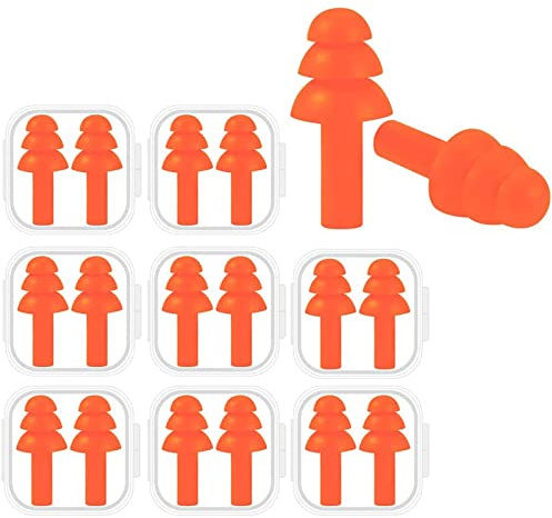 Ohrstöpsel aus Silikon, weich, wasserdicht, wiederverwendbar, mit Geräuschunterdrückung, Geräuschunterdrückung, Ohrstöpsel für Erwachsene und Kinder, zum Schlafen, Schnarchen, Schwimmen, Reisen,
