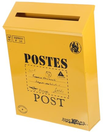 EXCEART Vintage Briefkasten Aus Wandmontage Retro-design Für Außenbereich Ohne Schloss Vielseitig Einsetzbar Für Briefe Und Vorschläge