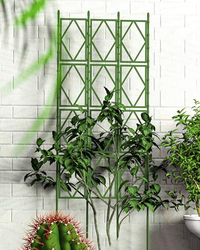 Robustes Ranksäule Metall, Faltbare Garten Rankhilfe, Wetterfestes Rankgitter, Für Gurken, Kletterpflanzen, Gemüseblumen, Rostfrei, 150/180/220 Cm Hoch, 60 Cm Breit ( Color : Black , Size : 60x150cm/2