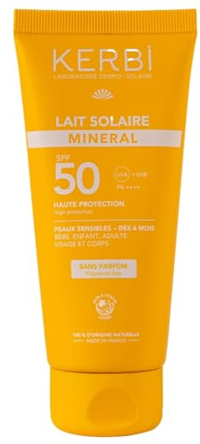 Lait solaire SPF50-50g - Sans parfum - Dès 6mois KERBI