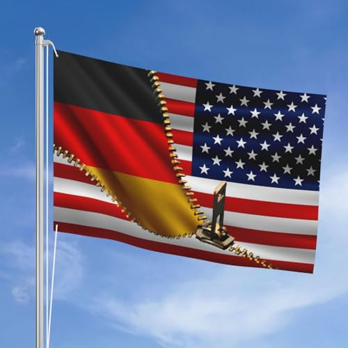 Generic Amerikanische Flagge Und Deutsche Deutschland-Flagge 90X150Cm Dekorative Fahne With Metal Grommets Yard-Flaggen Décor Für Outdoor Festival Garten