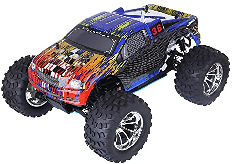 GOUX 1:10 2.4G 4WD Nitro Off-Road Monster Truck für Erwachsene, 70-80km/h Hochgeschwindigkeits-Geländewagen - RTR Version