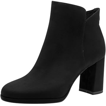 Tamaris Bottines à talon pour femme 1-25362-45 - Noir - Taille 37 EU, Noir, 37 EU