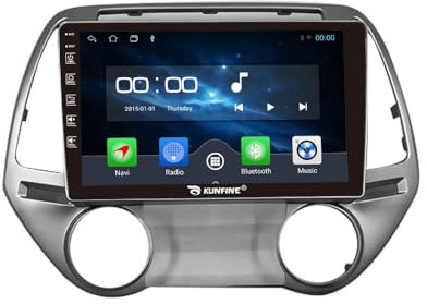 Quad Core 4G+64G Car CarPlay Android Auto 9 IPS Display Navigation Stéréo Touchscreen Headunit Pad Tablet Caméra arrière GPS Radio Lecteur multimédia pour Hyundai I20 2008-2013